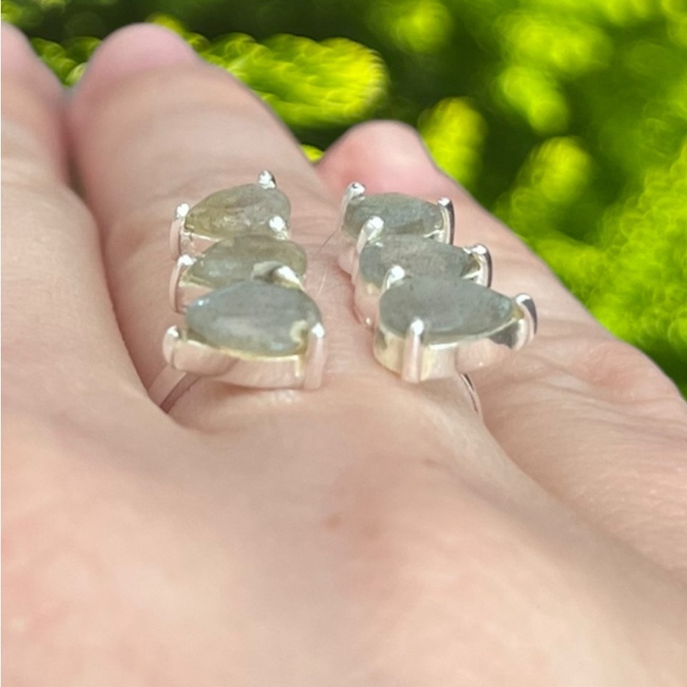 Labradorite Adjustable Silver Ring - Picture 5 of 7